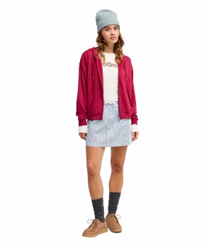RX WOMEN'S SURFING BY DAYLIGHT ZIP HOODY RED XS