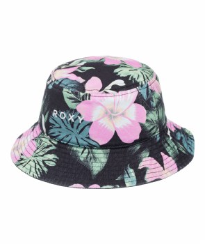 ROXY GIRLS TINY HONEY BUCKET HAT ANTHRACITE SHADOW FLORAL