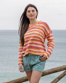 SR AURELIA KNIT HOODY PINK XS