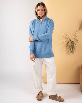 SR WOMEN'S KIRST 1/4 ZIP JUMPER BLUE M