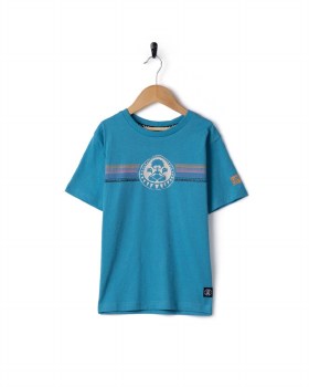 SR KIDS ORIGIN STRIPE TEE BLUE 2-3