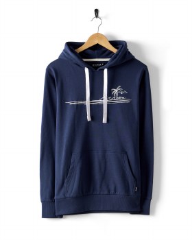 SR WOMEN'S OCEAN STRIPE HOODY NAVY 8