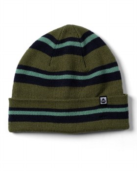 SR OK STRIPE BEANIE GREEN
