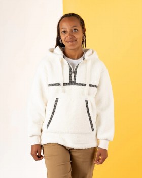 SR WOMEN'S ORLA FLEECE HOODY CREAM M