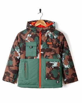 SR JUNIOR SABOTAGE COAT GREEN/CAMO 9-10