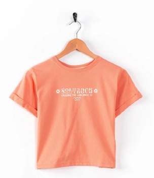 SR GIRL'S SUNRISE TEE CORAL 13