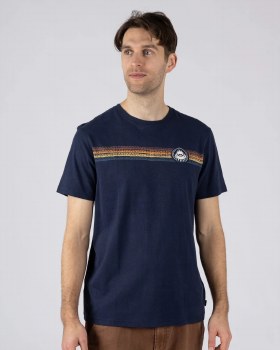 SR TRIBAL STRIPE TEE BLUE S