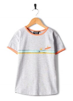 SR JNR WAVELINE TEE GREY 9-10