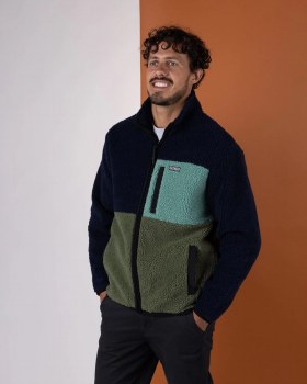 SR MEN'S WYE ZIP FLEECE NAVY S