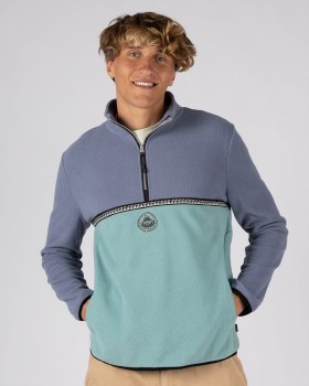SR MEN'S ZAKI 1/4 ZIP FLEECE BLUE S