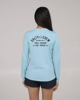 SC WOMEN'S NITE BITE LS UV TEE BLUE XS