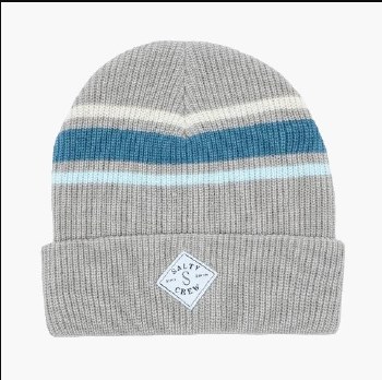 SALTY CREW TIPPET STRIPE BEANIE GREY
