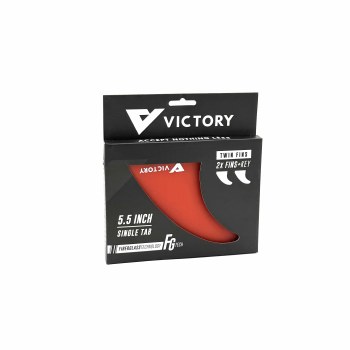 VY FIBREGLASS TWIN FINS 5.5" FUTURES RED