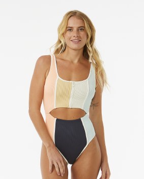 RC WOMEN'S BLOCK PARTY SPLICE SWIMSUIT XXS