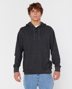 RC MEN'S GRID 1/2 BUTTON HOODY L