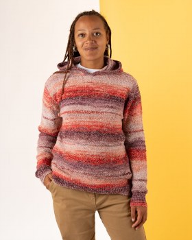 SR WOMEN'S ERIN KNIT HOODY PINK XS