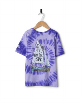 SR KIDS LOST SHIPS TEE PURPLE TIE DYE 2/3