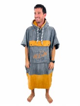 ALL-IN V PONCHO GREY OCRE S-XL