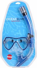 OCEAN BLUE SINGLE LENS MASK & SNORKLE ADULT