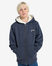 BB JNR ARCH SHERPA ZIP HOODY BLUE 14