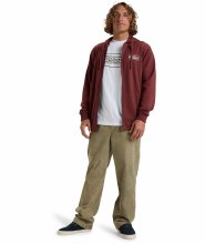 BB MEN'S FOUNDATION ZIP HOODY WINE M