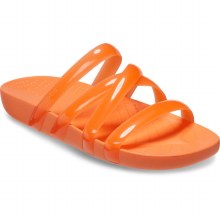 CROCS SPLASH GLOSSY STRAPPY ORANGE W6