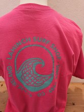LSS KNOT WAVE PRINT TEE HELI PINK S