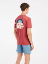 PR MEN'S BAIO TEE BRICK RED S
