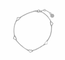 PURA VIDA DAINTY HEARTS ANKLET SILVER
