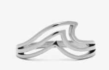 PV SURFRIDER TRIPLE WAVE RING SILVER 7