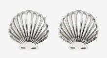 PURA VIDA DELICATE SHELL EARRINGS SILVER