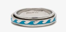PURA VIDA WAVE FIDGET RING SILVER 6
