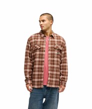 QS MEN'S FLEECE LINED VENTURE FLANNEL SHIRT JAVA S