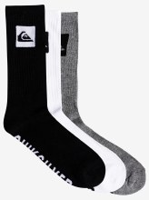 QS ADULT 3 PACK CREW SOCKS ASSTD