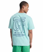 QS CURVE PALM TEE BLUE XL