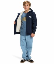 QS JNR FLEECE LINED ZIP HOODY NAVY 8