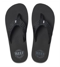 REEF MEN'S SMOOTHY FLIP FLOPS BLACK US6