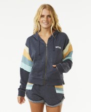 RC WOMEN'S SURF REVIVAL ZIP HOODY NAVY S