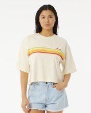 RC WOMEN'S EVENTIDE CROP TEE BONE XXS