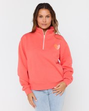 RC WOMEN'S 1/2 ZIP JUMPER MELON XL
