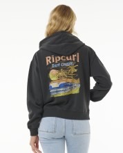 RC WOMEN'S HIGH TIDE ZIP HOODY BLACK XS