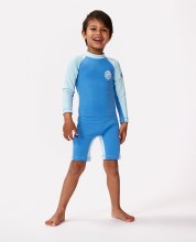 RC GROMS ICONS L/S SUNSUIT BLUE GUM 3-4