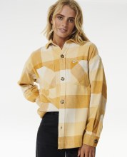 RC WOMEN'S LA ISLA FLANNEL SHIRT GOLD XS/8