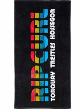 RIP CURL MIXED BEACH TOWEL BLACK