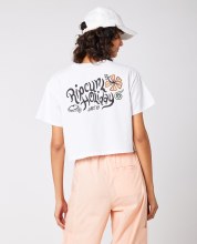 RC WM PARADISO CROP TEE WHITE S