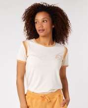 RC WOMEN'S RINGER TEE BONE 2XS