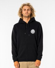 RIP CURL ICONS ZIP HOODY BLACK 2XL