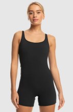 RX WOMEN'S RIB BOYLEG SWIMSUIT BLACK S
