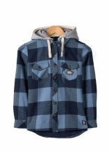 SR JUNIOR HAWKINS HOODED SHIRT BLUE 7/8