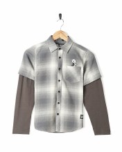 SR JUNIOR SLACKER SHIRT GREY 7-8